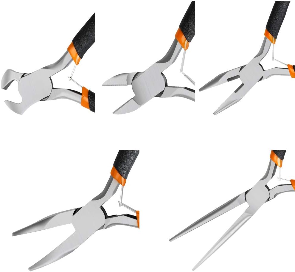 SOONAN 5 Pieces Mini Pliers, Long Lasting Tool Set Cable Cutters – Bild 2