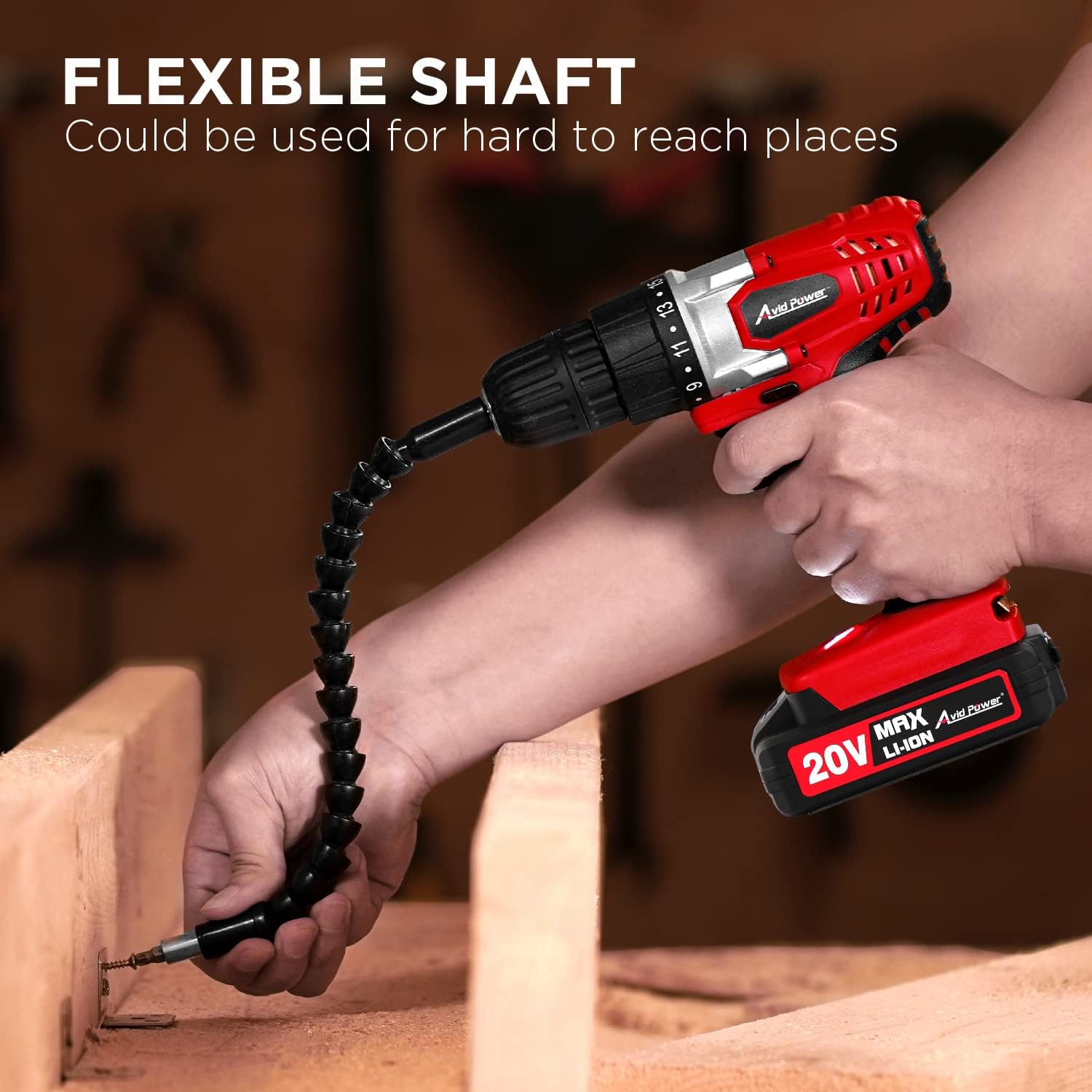 AVID POWER 20V MAX Lithium lon Cordless Drill Set. – Bild 5