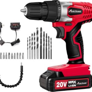 AVID POWER 20V MAX Lithium lon Cordless Drill Set.